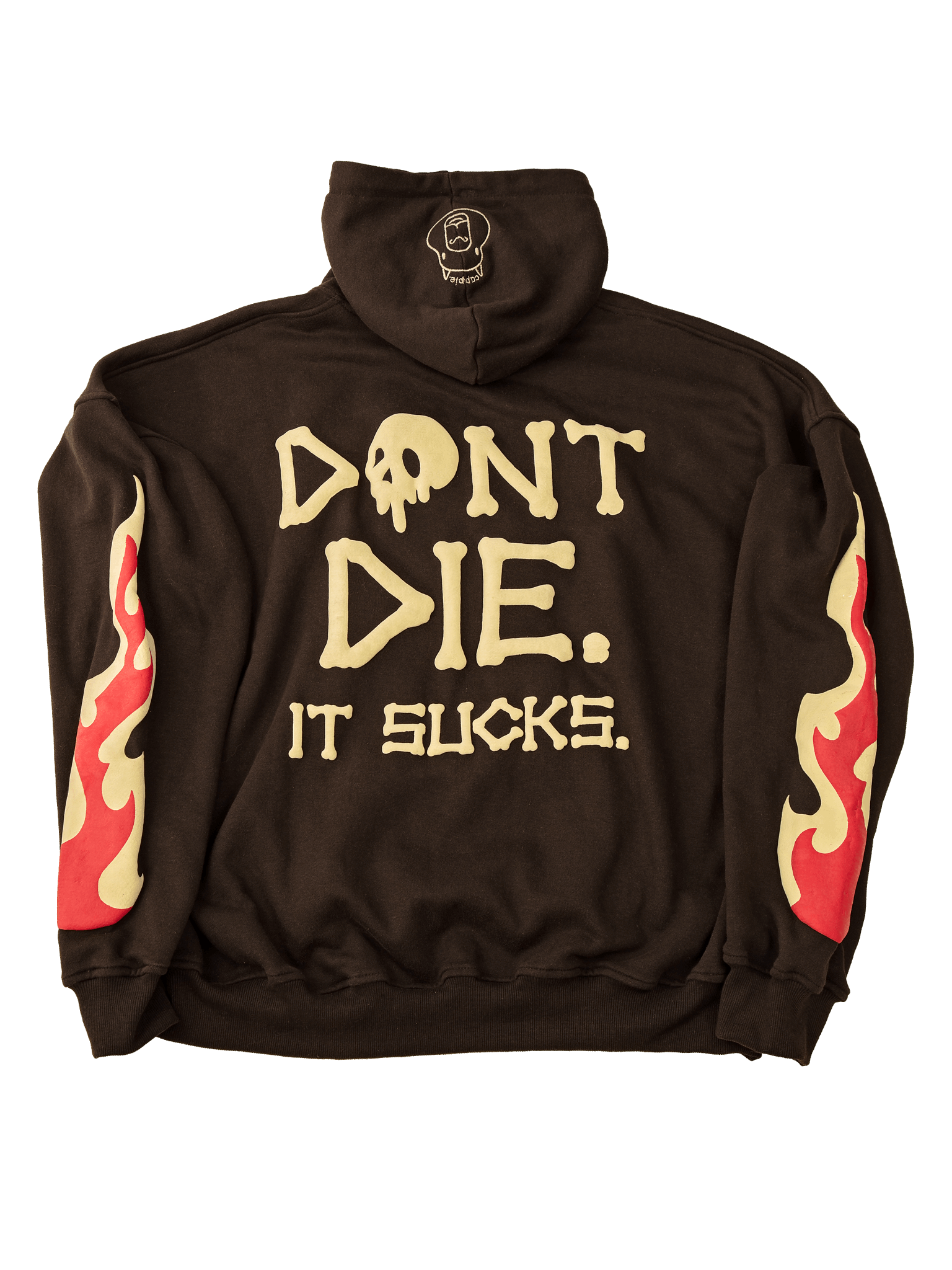 ‘dying sucks’ oversized hoodie.