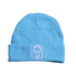 sky blue cappie beanie.