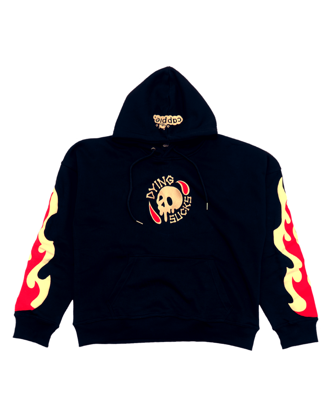 ‘dying sucks’ oversized hoodie.